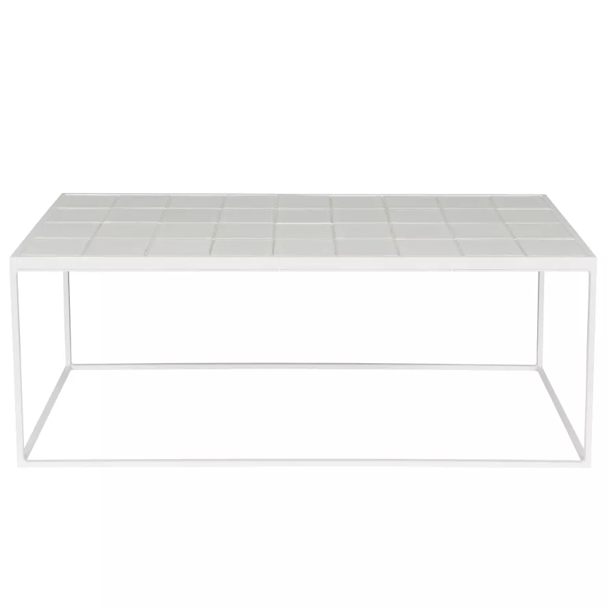Zuiver Glazed Salontafel 42x93 Wit 1 Zuiver Glazed Salontafel 42x93 Wit