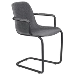 Zuiver Thirsty Stoel Met Armleuning Graphite Grey